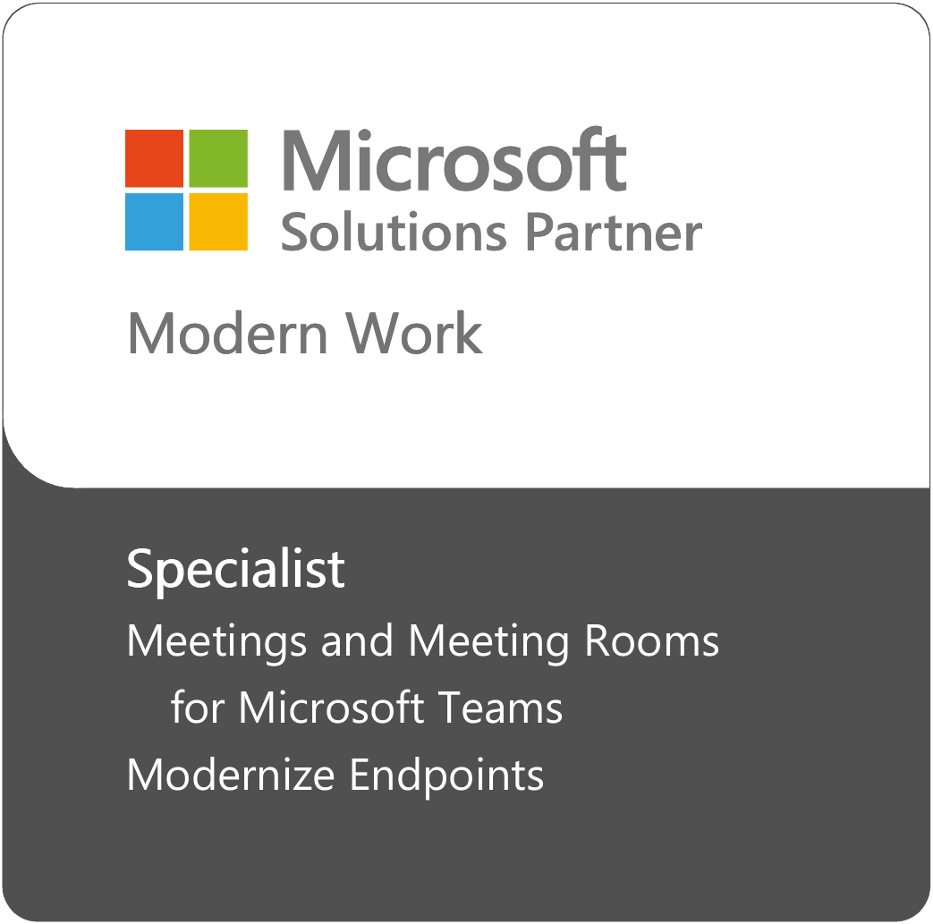 Logo Microsoft Solutions Partner Modern Work Besprechungsräume und Konferenzräume in Microsoft Teams